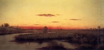 Enten-Jäger in einem Twilight-Marsh