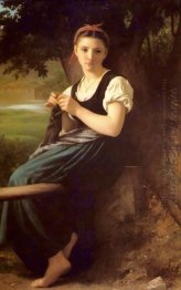 The Girl Knitting 1869
