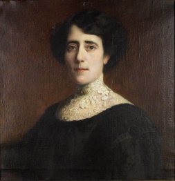 Retrato de uma senhora com gola de renda