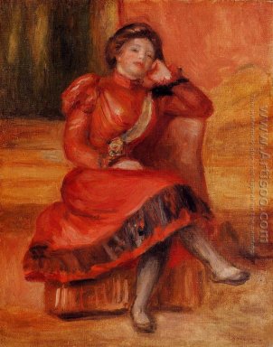 Danseuse espagnole dans une robe rouge