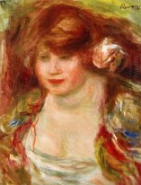 Frau trägt eine Rose Andree 1919