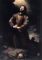St Francis av Assisi At Bön 1650