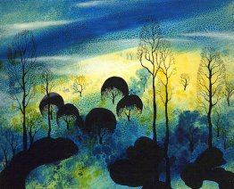 Pastagens através da névoa