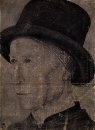 Portrait d'un homme avec le chapeau