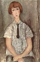 jeune fille dans une chemise rayée 1917