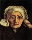 Hoofd van een Oude Vrouw met witte muts 1884 1