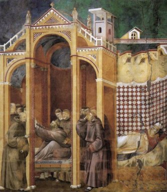 Apparition Pour Fra Agostino Et l\'évêque Guido d\'Arezzo 1300