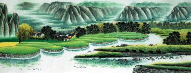 Sebuah Desa Kecil - Lukisan Cina