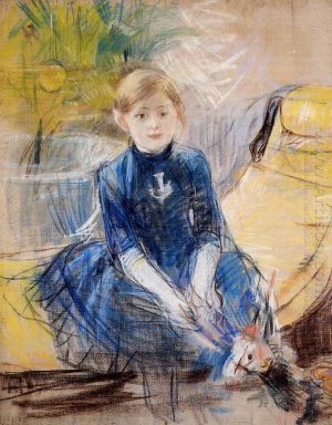 Bambina Con una maglia blu 1886