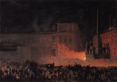Politieke Demonstratie In Rome In 1846
