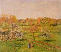 morgon blommande äppelträd Eragny 1898