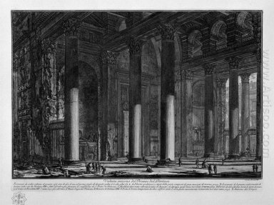 Binnenaanzicht van de Pronaos Van De Pantheon