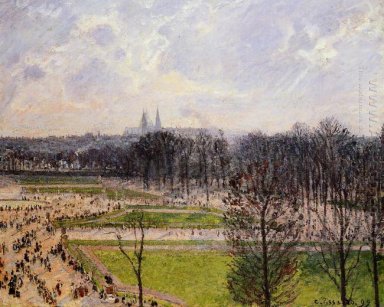 Tuileries trädgårdar vintereftermiddag 1899