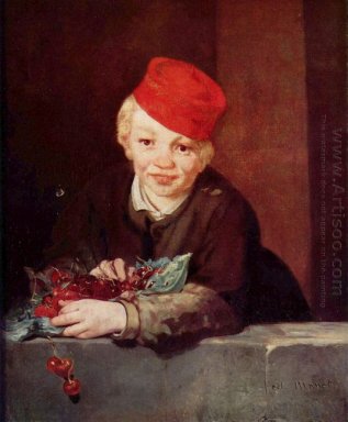 le garçon avec des cerises 1859