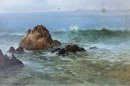 sellar las rocas en la costa del pacífico de california