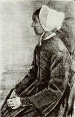 Frau mit der weißen Mütze Sien Mutter S 1883