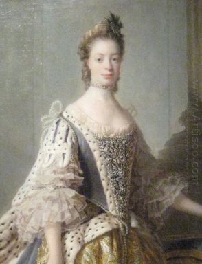 Portret van Sophia Charlotte van Mecklenburg-Strelitz , echtgeno