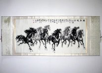 Kuda-Sukses-Mounted - Lukisan Cina