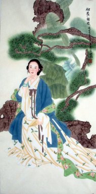 Bella signora, Tree - pittura cinese