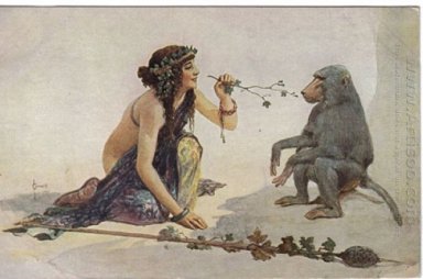 Девушка с обезьяной
