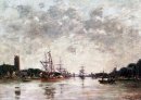 Dordrecht La Meuse Vista De Swandrecht 1884