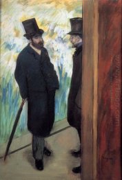 amis au théâtre Ludovic Halévy et Albert grotte 1879