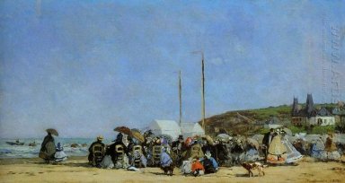 Beach Scene Трувиль 1864 1