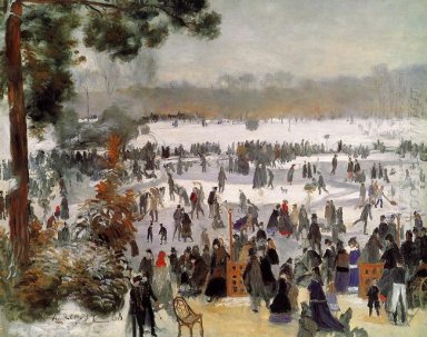 Patinadores en el Bois de Boulogne 1868