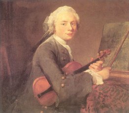 Homem novo com um violino (Retrato de Charles Theodose Godefroy)