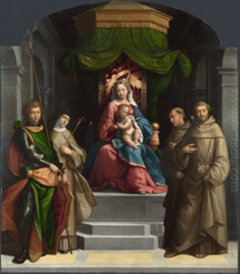 Marie avec l\'Enfant et les Saints kroonden