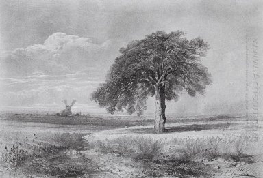 paisaje con un molino de 1861