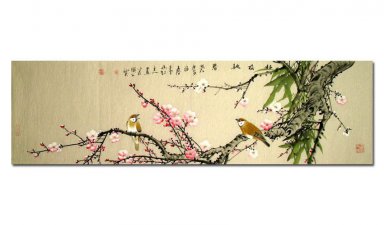 Plum & Burung - Lukisan Cina