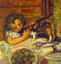 Petite fille avec un chat 1899