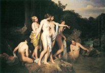 Women bathing at the brook