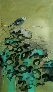 Pájaros y flores - pintura china
