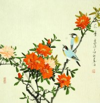 Vogels&Bloemen - Chinees schilderij