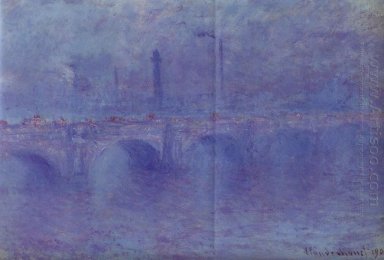 El puente de Waterloo Efecto de la niebla 1903
