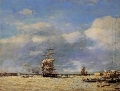 Entrée au port de Havre 1864
