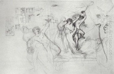 Hylas Dibawa Seiring By The Nymphs Dalam Air 1827
