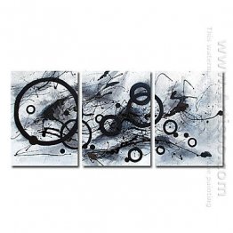 Hand-Dicat Lukisan Abstrak Oil - Set 3