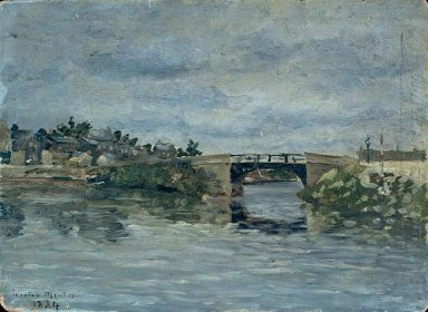 Den gamla bron i Barbin 1884