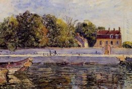 Casa Saint Mammes no canal du Loing 1885