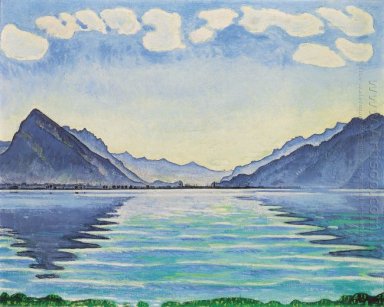 Lac de Thoune symétrique Réflexion 1905