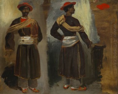 Due viste di un indiano in piedi da Calcutta 1824
