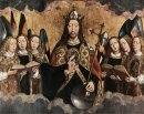 Christ Blessing zentrale Platte von einem Triptychon von der Kir