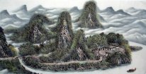Landskap med moln - kinesisk målning
