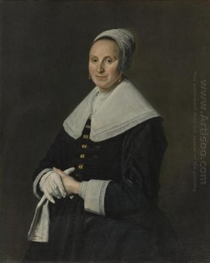 Portrait de femme avec des gants