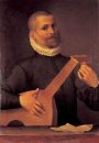 Portrait einer Lautenist (Porträt des Musikers Orazio Bassani)