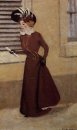 Vrouw met Een bepluimde Hoed 1895