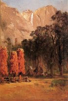 Acorn lumbung, kubu India Piute di Yosemite